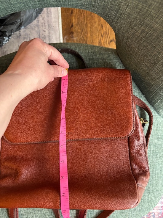 Fossil Claire Brandy Leather Backpack SHB1932213 Brown Brass women’s bag EUC main image 5